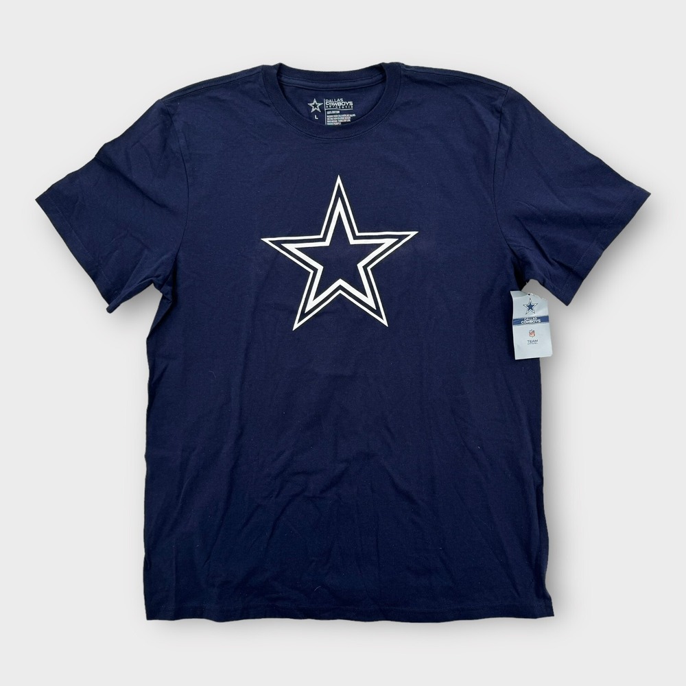 Dallas Cowboys Authentic Shirt Mens Large Blue Logo‎ NFL Team Apparel NEW
